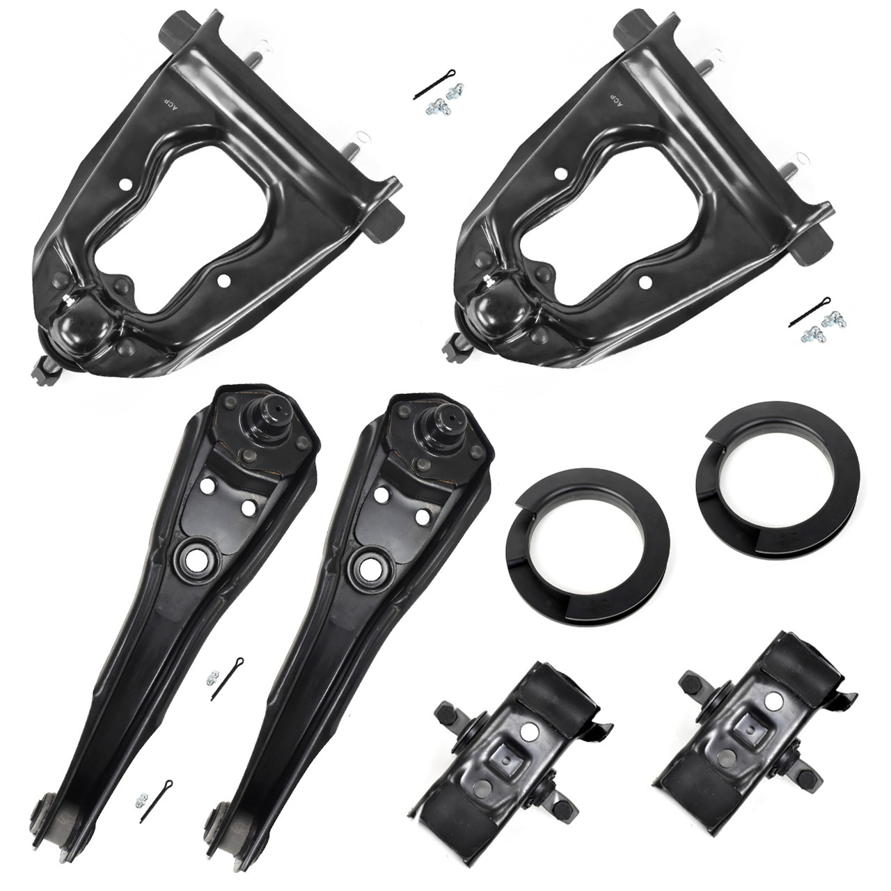 eClassics 1968-1973 Mercury Cougar Upper & Lower Control Arm Set With Coil Spring Mounting Kit