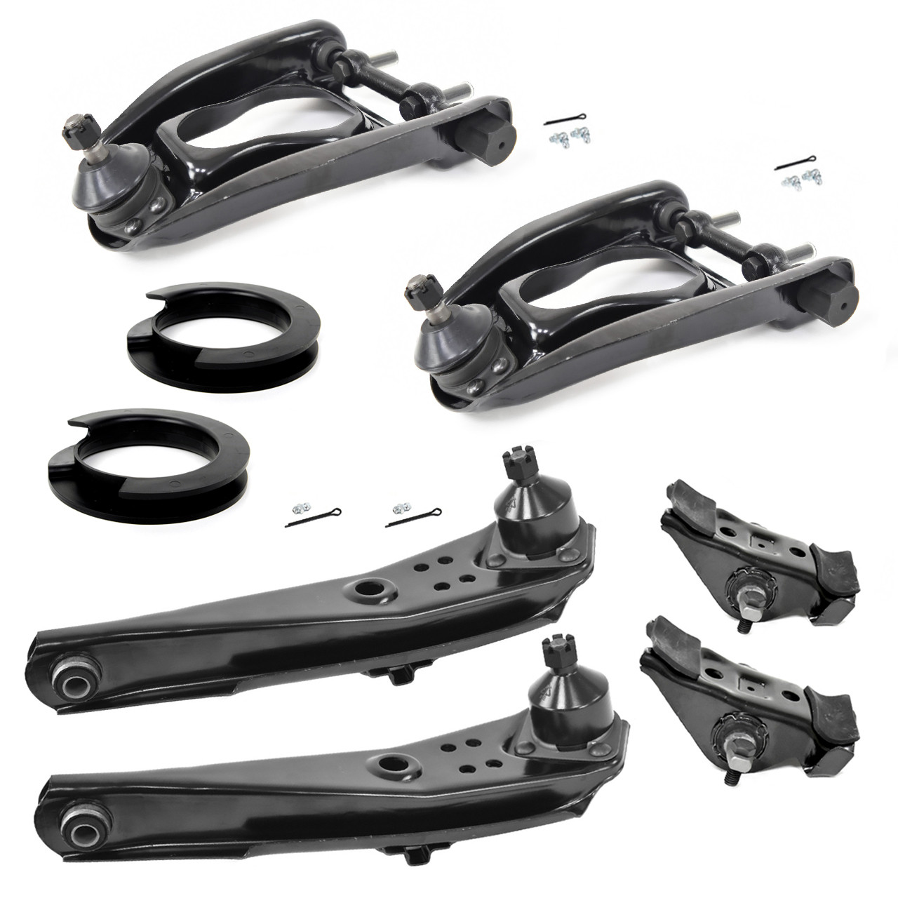 eClassics 1963-1965 Mercury Comet Upper & Lower Control Arm Set With Coil Spring Mounting Kit
