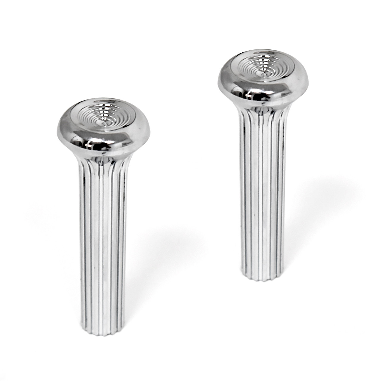 eClassics 1970 GMC K15/K1500 Pickup Truck Door Lock Knob Ribbed Chrome Pair