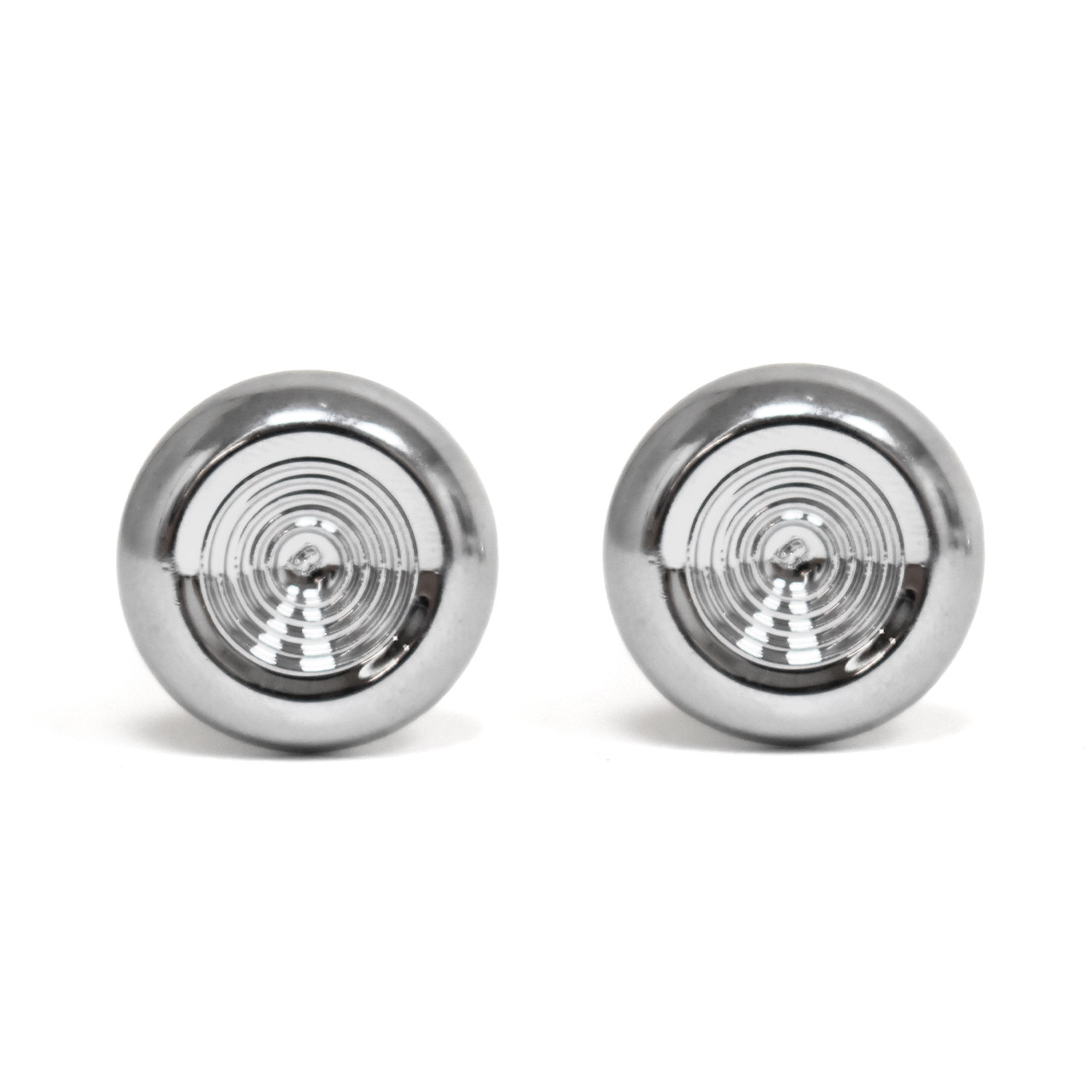 eClassics 1968-1970 Oldsmobile 442 Door Lock Knob Ribbed Chrome Pair