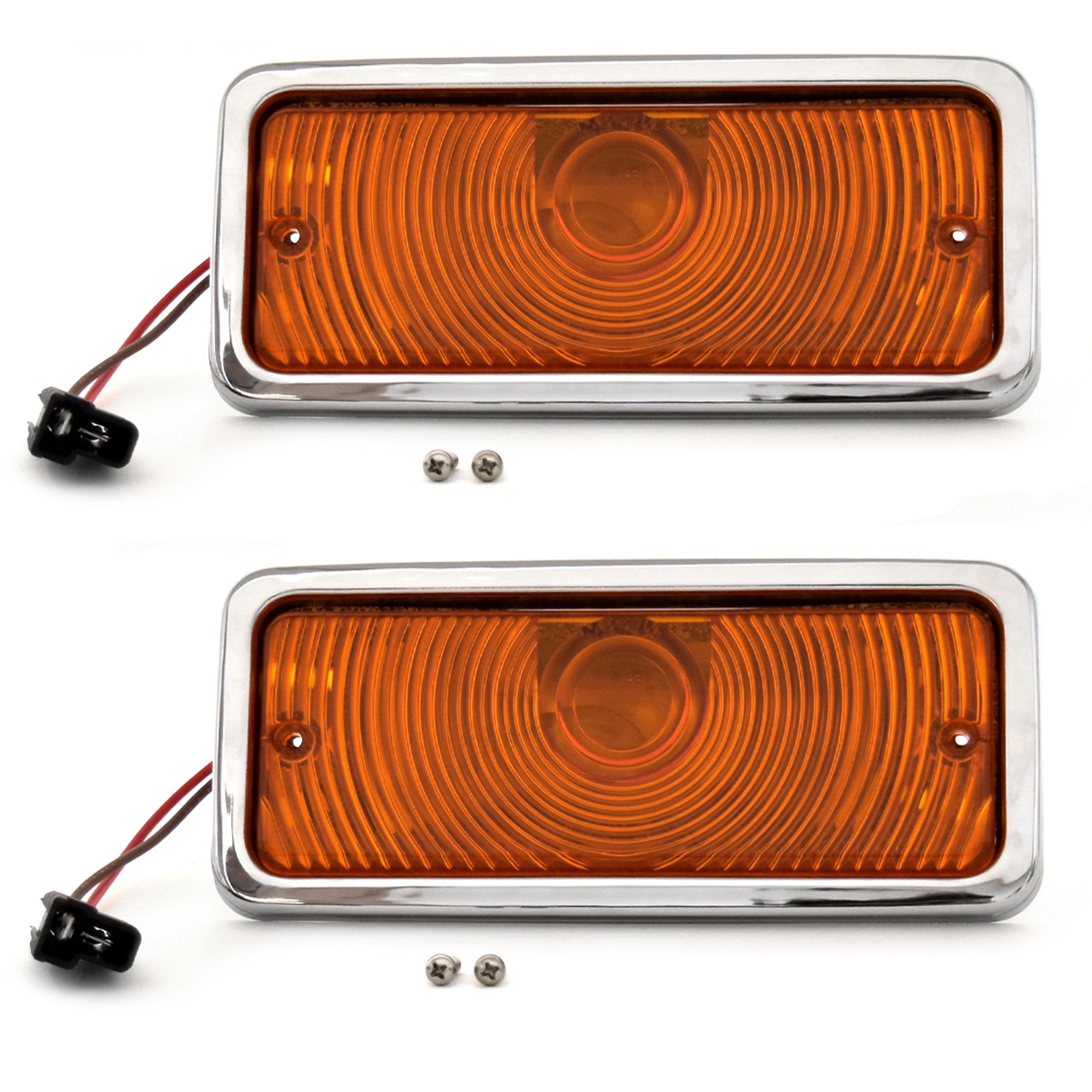 eClassics 1969-1971 International Harvester Scout 800 Turn Signal Parking Light Assembly Chrome Pair