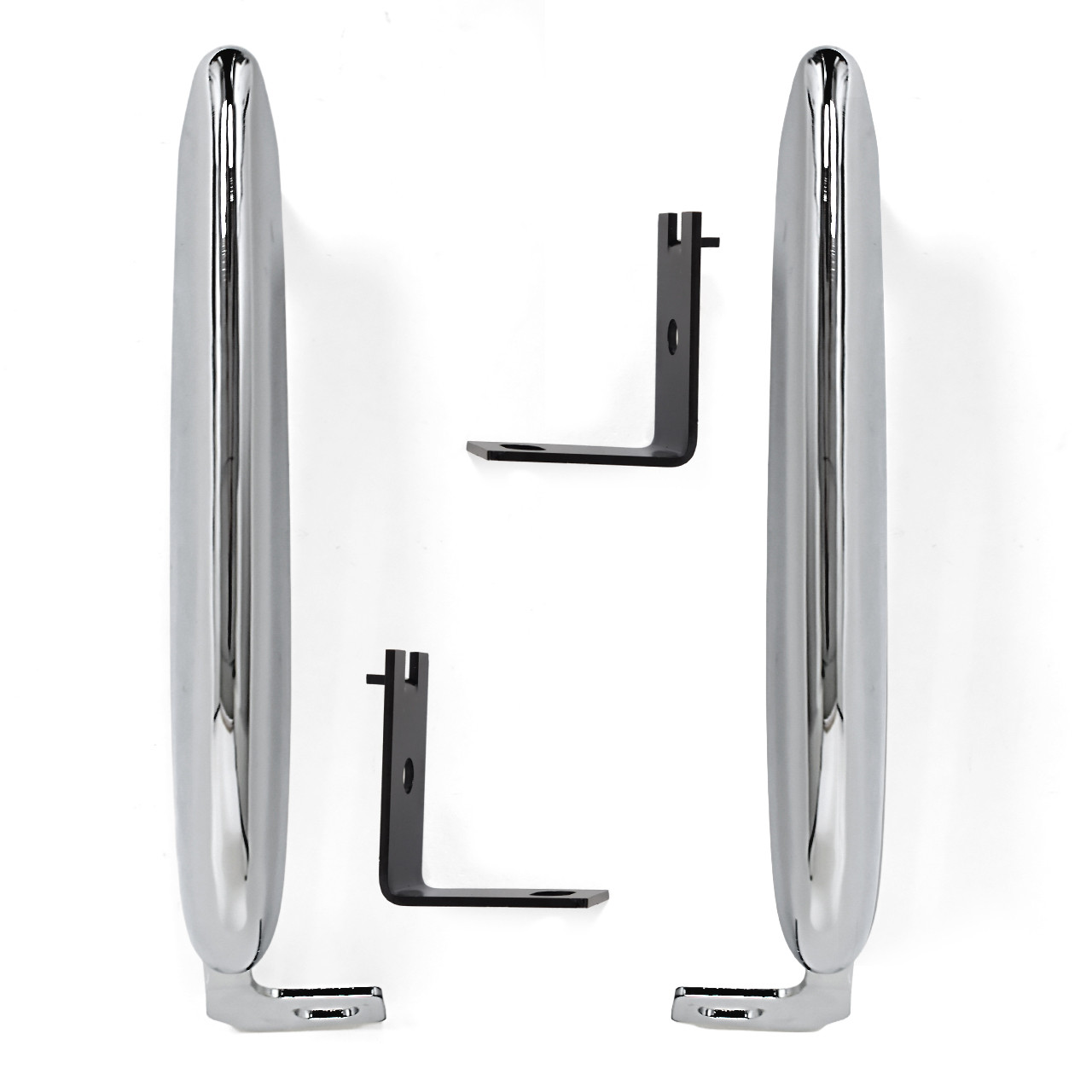 eClassics 1964-1966 Ford Mustang Front Bumper Guard Chrome Pair With Brackets
