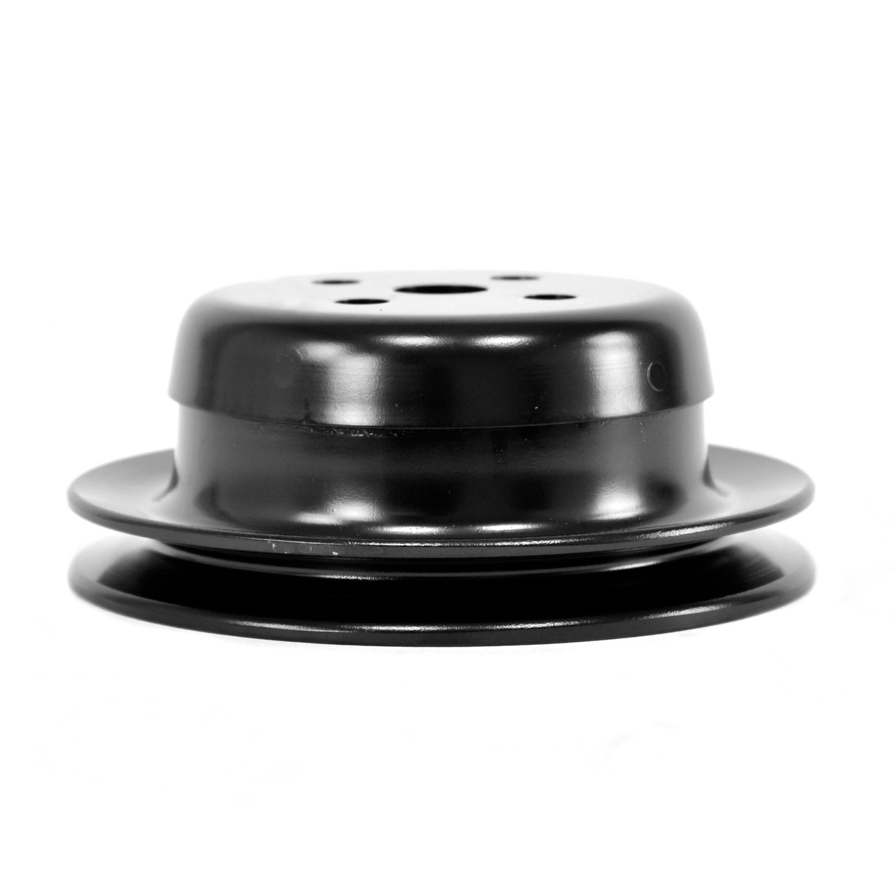 Chrome Water Pump Pulley For 1965-1970 Ford Mustang With AC - 2 Groove, 5 13/16" OD