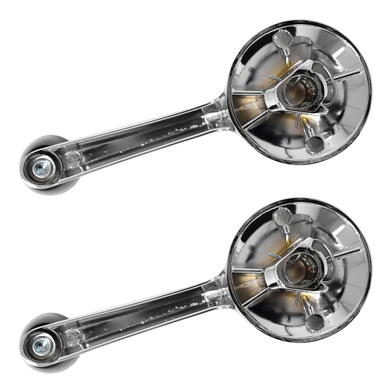 eClassics 1952-1956 Ford Mainline Door Window Handle With Black Knob Pair