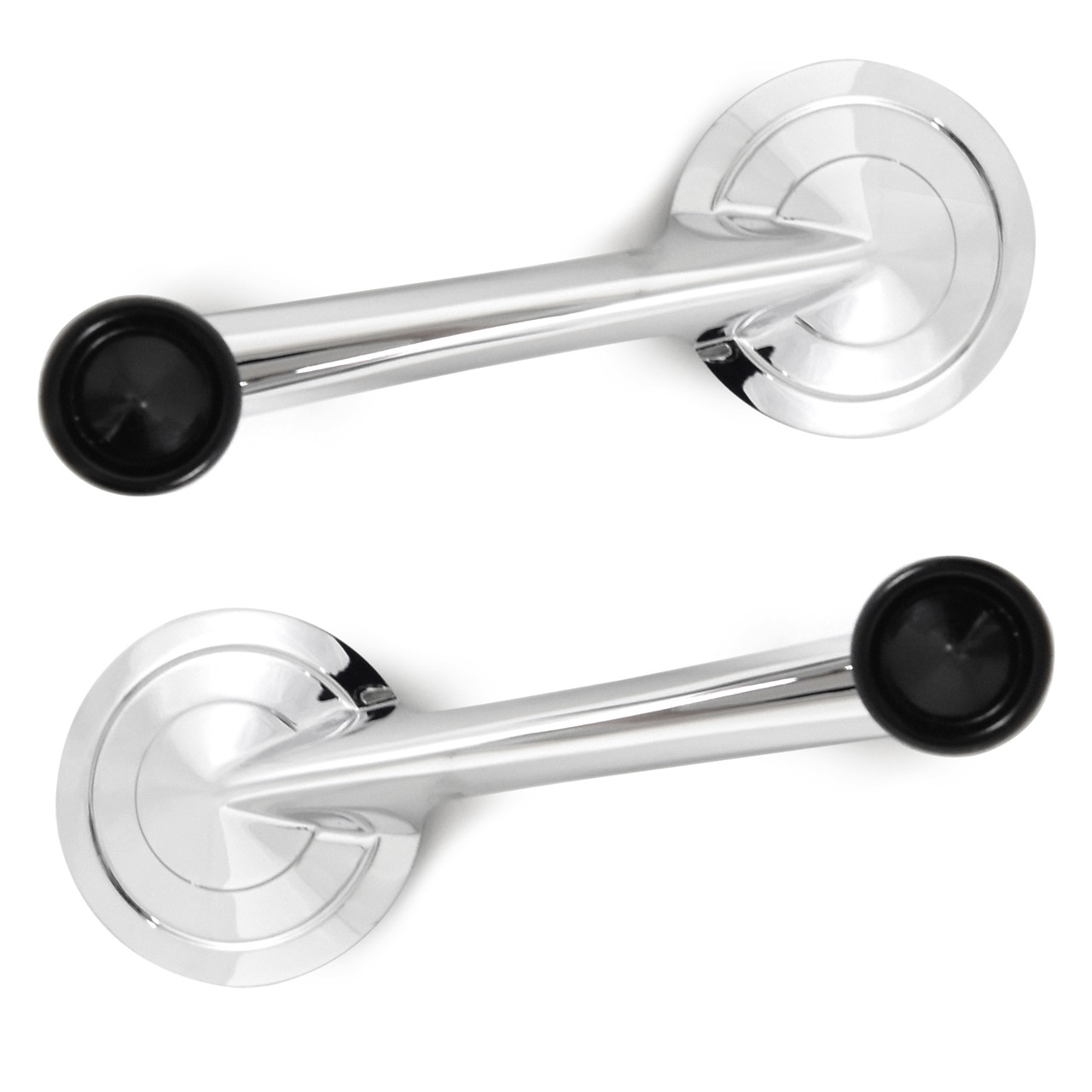 eClassics 1955-1956 Ford Thunderbird Door Window Handle With Black Knob Pair