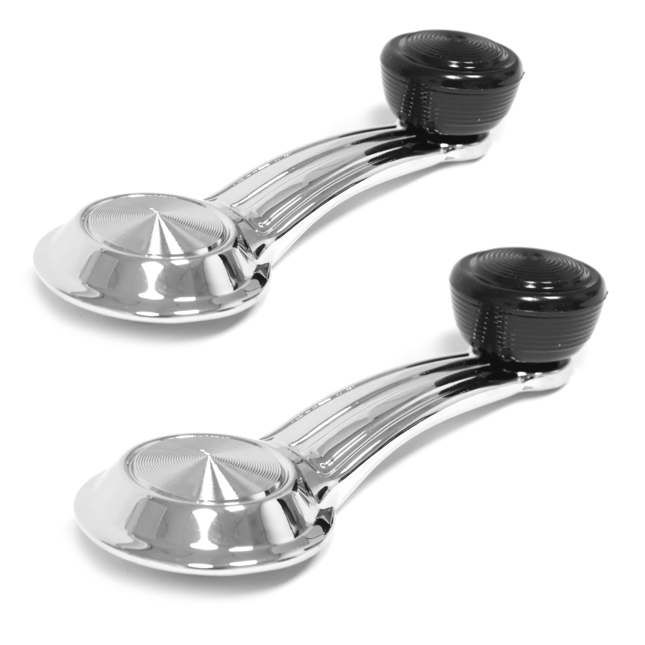 eClassics 1975-1976 Chevrolet C30 Window Handle Black Knob Pair