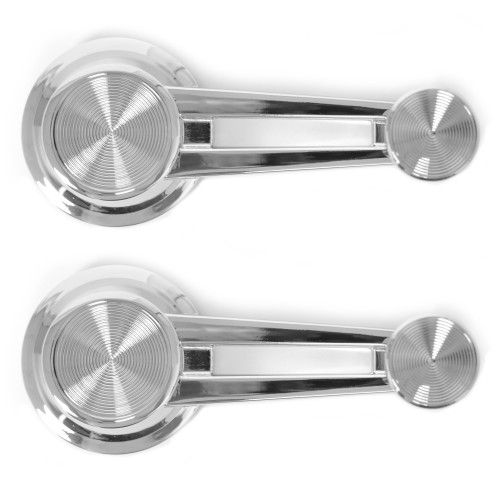 eClassics 1959-1964 Buick Electra Window Handle Chrome Convex Knob Pair