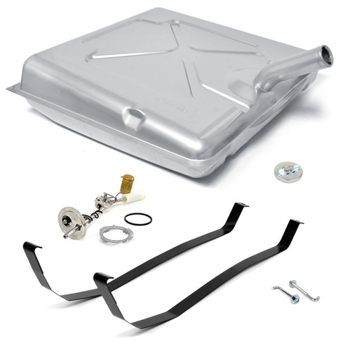 eClassics 1963 Ford Galaxie 500 Fuel Tank Kit - Tank w/ Filler Neck, 3/8" Sending Unit, Mounting Straps, J-Bolts, Gas Cap