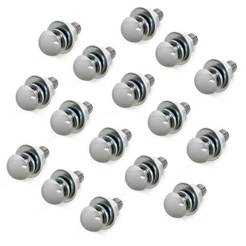 eClassics 1973-1974 GMC K15/K1500 Pickup Truck Bumper Bolt Chrome SET 16-Bolts For Front And Rear