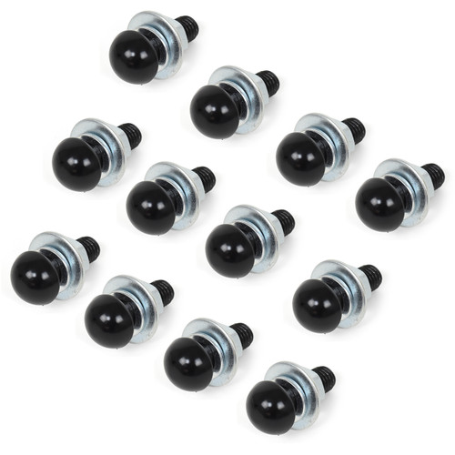 eClassics 1966-1972 GMC K25/K2500 Pickup Truck Bumper Bolt Black SET 12-Bolts For Front And Rear