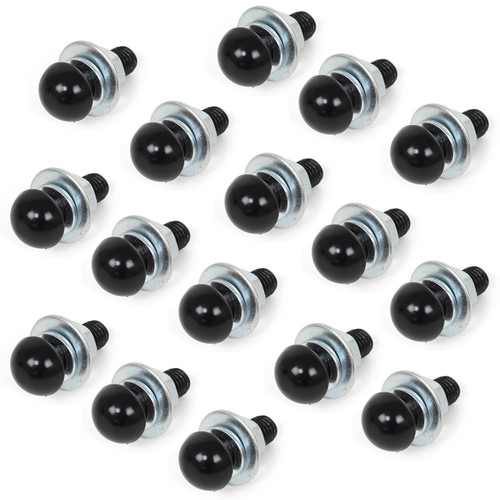 eClassics 1977-1978 GMC K35 Pickup Truck Bumper Bolt Black SET 16-Bolts For Front And Rear