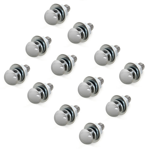 eClassics 1960-1972 Chevrolet K20 Pickup Truck Bumper Bolt Chrome SET 12-Bolts For Front And Rear