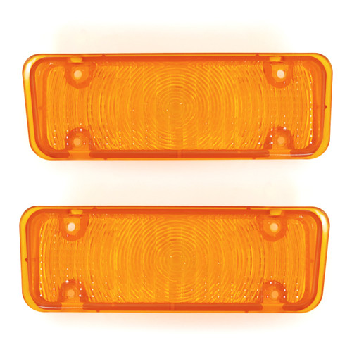 eClassics 1971-1972 Chevrolet K30 Pickup Truck Parking Light Lens Amber Pair