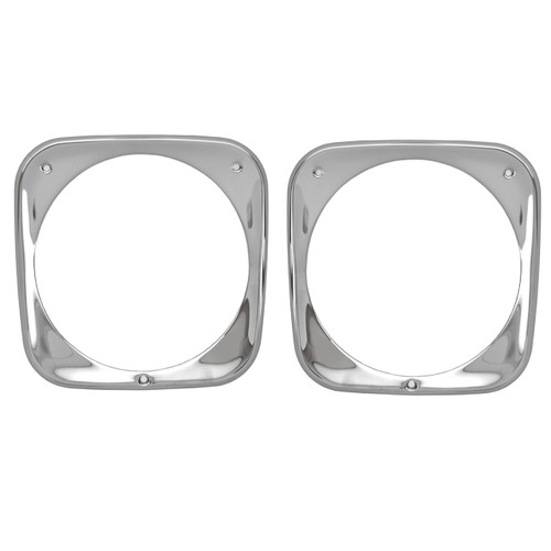 eClassics 1964-1966 Chevrolet K20 Pickup Truck Headlight Bezel Chrome PAIR