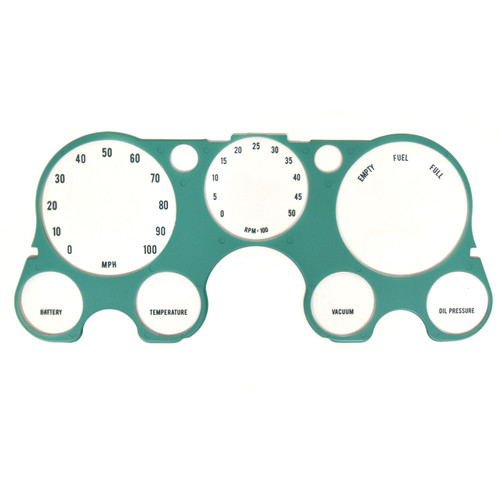 eClassics 1967-1972 Chevrolet K10 Pickup Truck Instrument Cluster Lens With Tach and Vacuum