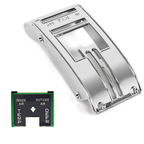 eClassics 1955-1959 GMC Truck, 1955-1959 Chevrolet Truck Heater Control Bezel Set - Bezel, Lens Face, Backing Plate