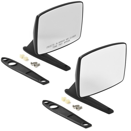 eClassics 1974 International Harvester 100 Truck Outside Mirror Satin Black Pair