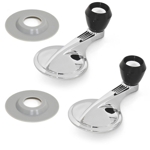 eClassics 1954-1958, 1961-1962 Buick Special Vent Window Handle Chrome With Black Knob PAIR