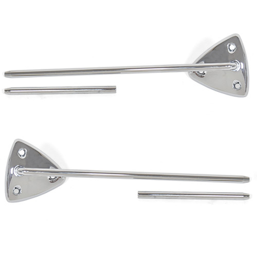 eClassics 1967-1970 Ford Mustang Sunvisor Bracket and Rod Pair Coupe/Fastback