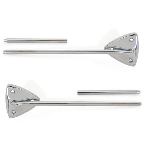 eClassics 1965-1966 Ford Mustang Sunvisor Bracket and Rod Pair Coupe/Fastback