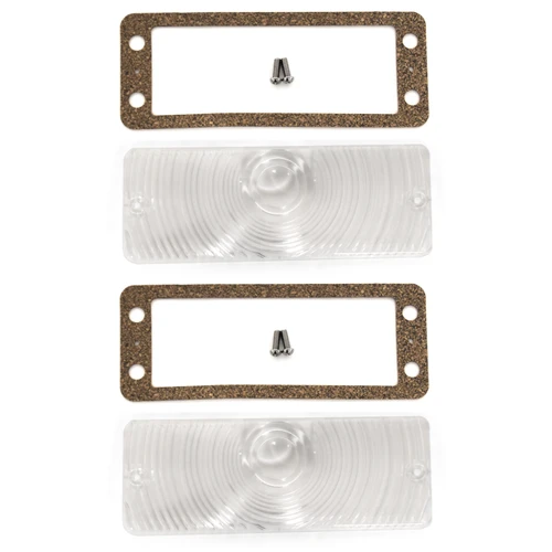 eClassics 1969-1971 International Harvester Scout 800 Turn Signal Parking Light Lens Kit Clear Pair