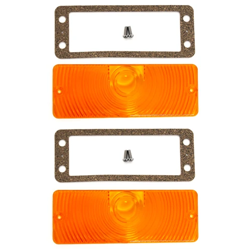 eClassics 1969-1971 International Harvester Scout 800 Turn Signal Parking Light Lens Kit Amber Pair