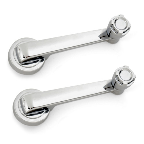 eClassics 1966-1971 International Harvester Scout 800 Door Window Handle Chrome With Chrome Knob Pair