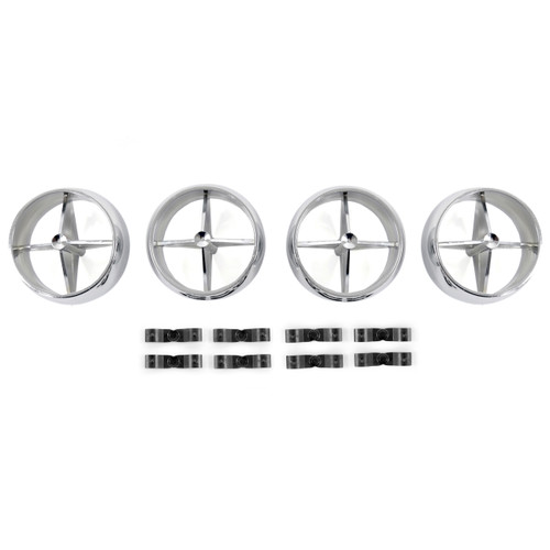 ACP FM-ACB02A 1966 Ford Galaxie 500 Air Conditioner Fan Register 4 Piece Set With 8 Clips For Underdash Hang-On Unit