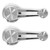 eClassics 1961-1964 Oldsmobile Cutlass Window Handle Chrome Convex Knob Pair