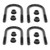 eClassics 1964-1965 Ford Falcon Rear Leaf Spring Axle U-Bolt - 4 Bolt Set