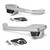 eClassics 1977-1978 GMC K35 Pickup Truck Outside Door Handle Chrome Pair