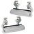 eClassics 1973-1979 Ford F-250 Pickup Truck Outside Door Handle Chrome PAIR