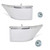 eClassics 1973-1979 Ford F-100 Pickup Truck Inside Door Handle Chrome PAIR