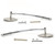 eClassics 1936 Ford Model 68 Hinge Pin Mirror 4 Inch Round With Curved Arm Pair For 2-1/4" Hinge