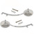 eClassics 1941-1942 Ford Super Deluxe Hinge Pin Mirror 4 Inch Round With Curved Arm Pair For 2-1/4" Hinge