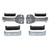 eClassics 1967-1972 GMC K15/K1500 Pickup Truck Radiator Mounting Brackets Upper/Lower PAIR For 3.25 Inch Thick Tanks