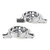 eClassics 1955-1959 GMC Truck, 1955-1959 Chevrolet Truck Radio Spinner Dash Knobs Chrome PAIR