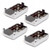 eClassics 1987-1991 GMC V3500 Pickup Truck, 1989-1991 Chevrolet V3500 Pickup Truck Door Pull Strap Cover Chrome 4-Piece Set