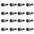 eClassics 1973-1974 Chevrolet K30 Pickup Truck Bumper Bolt Black SET 16-Bolts For Front And Rear