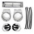 eClassics 1967-1972 GMC C35/C3500 Pickup Truck A/C Air Dash Set Chrome - Bezels, Center Vent, Deflector Balls