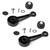 eClassics 1968-1977 Ford Bronco Door Or Quarter Window Handle Pair With Knob And Cover Plate Standard Black