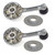 eClassics 1959-1960 Chevrolet Bel Air Window Handle Chrome Black Knob PAIR