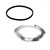 ACP FM-EF0005SS 1970-1977 Ford Maverick Stainless Fuel Sending Unit Lock Ring And Gasket For 2-7/8" Opening