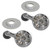 eClassics 1959-1960 Chevrolet Kingswood Wagon Vent Window Handle Chrome With Black Knob PAIR