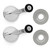 eClassics 1959-1964 Chevrolet Biscayne Vent Window Handle Chrome With Black Knob PAIR