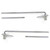 eClassics 1967-1968 Mercury Cougar Sunvisor Bracket and Rod Pair Coupe/Fastback