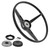 eClassics 1974-1975 International Harvester 150 Truck Steering Wheel 3-Spoke Black With Horn Kit