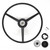 eClassics 1969-1975 International Harvester Travelette Truck Steering Wheel 3-Spoke Black With Horn Kit