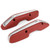ACP FC-BA002A 1963-1964 Ford Ranchero Arm Rest Pad Deluxe Red With Stainless Steel Trim Pair