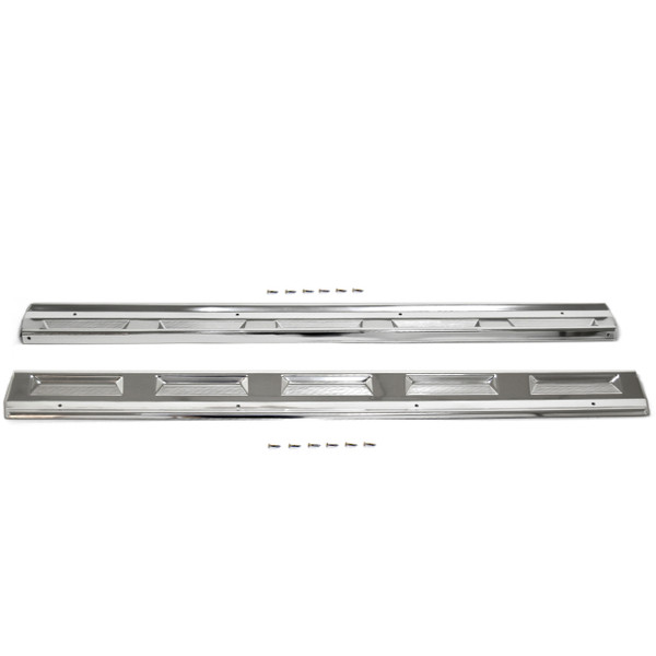 eClassics 1970-1974 Dodge Challenger Door Sill Scuff Plate With Hardware Pair